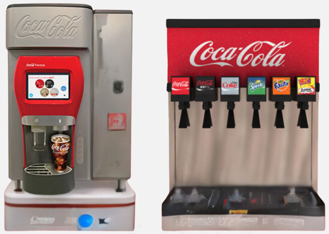 Two Soft drinks dispensers